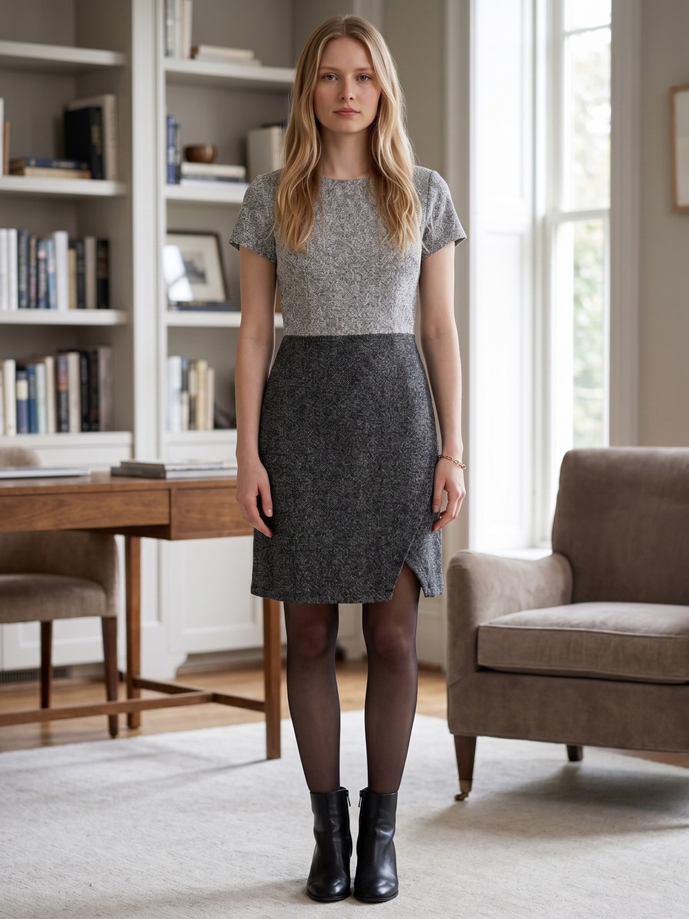 LOFT Speckled Wrap Sheath Dress - Size 6 (NWOT)